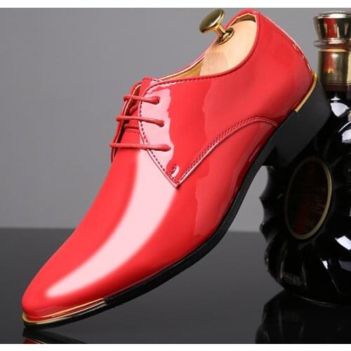 Мужские лакированные туфли LAHQLYWN China At AliExpress