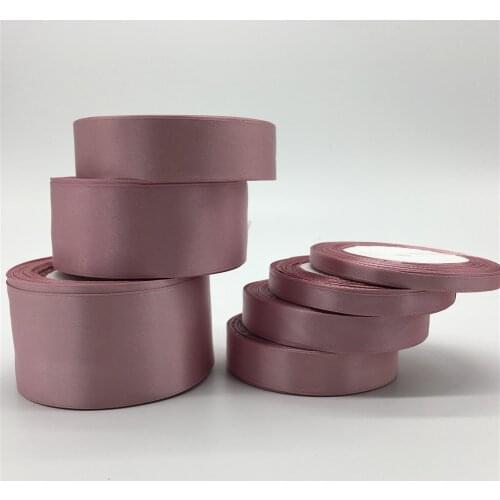 25Yards/Roll 6mm 10mm 15mm 20mm 25mm 40mm 50mmPale Mauve Silk Satin Ribbon Wedding Party Decoration Invitation Card Gift Packing