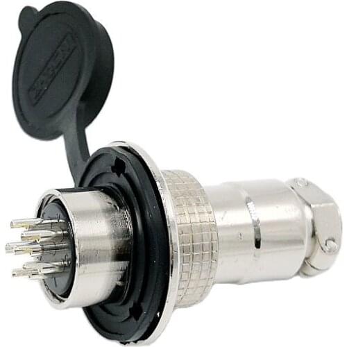 M20/GX20/DF20 6pins 20mm aviation connector Wire Panel Connector Socket and Plug With Flange 2set/lot