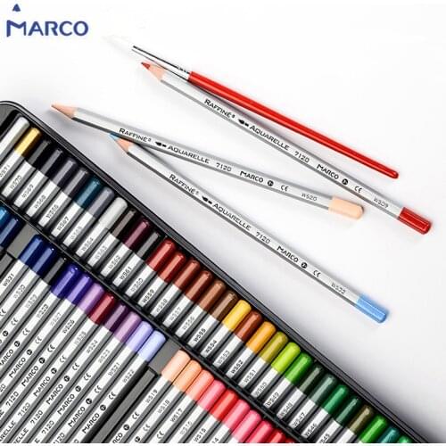 Marco 72 Colors Prismacolor Colored Pencil Set Professional Watercolor Drawing Pencils For Drawing Non-toxic School Art Supplies
