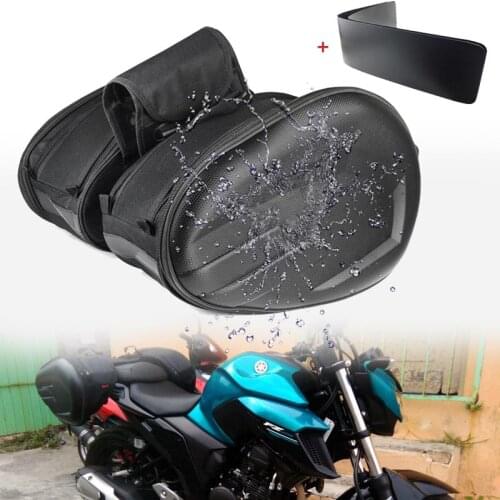 Motorcycle Waterproof Saddle Bag / Motorcycle Side Helmet Riding Travel Bags + Rain Cover One Pair