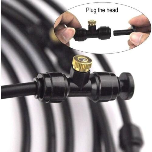 22pcs Misting Nozzle Adjustable Hose Connector Brass Atomizing Spray Fitting Nebulizer Water Sprinklers Heads Garden