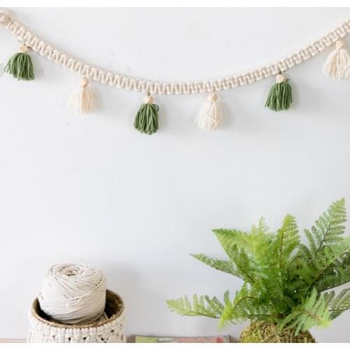 Macrame Wall Hanging Hand-woven Wall Lanyard Decorative Flower Room Decoration Literary Pendant Home Decoration Dorm Room