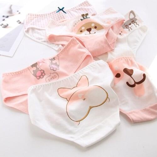 New Arrived 4Pcs/Lot Girl Panties Underwear Cotton Lingerie Soft Comfortable Bowknot Cartoon Panty Wholesale 102-4