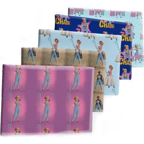 New Cartoon Character Printed Bullet Textured Liverpool Patchwork Tissue Kids home textile 50*145cm