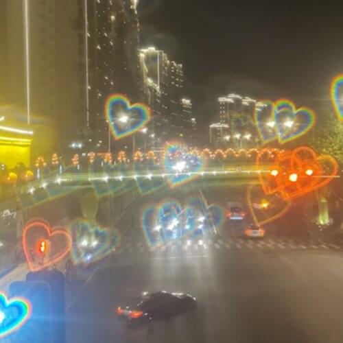 Unisex Heart Shaped Love Effects Glasses Watch The Lights Change Heart Diffraction Glasses At Night Love Lights Sunglasses Gift