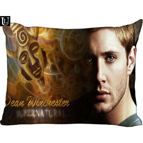 Custom dean winchester Rectangle Pillow Cover Size 45x35cm (one side) Print Custom Zipper Polyester Cotton Pillowcase more size