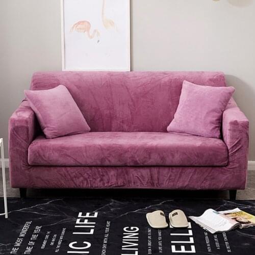 Plush Fabirc Sofa Cover 1/2/3/4 Seat Thick Slipcover Couch Case Sofa Covers Stretch Elastic Cheap Sofa Covers Towel Wrap