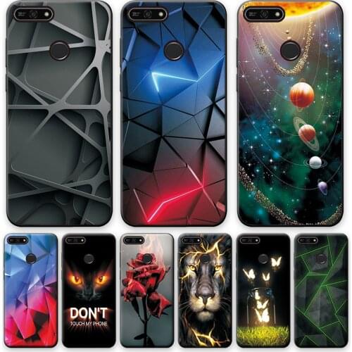 For Honor 7C RU Case Cover on Honor 7C RU 7CRU Case Shockproof Silicone Phone Case For Huawei Honor 7C RU Cartoon Cute Bumper