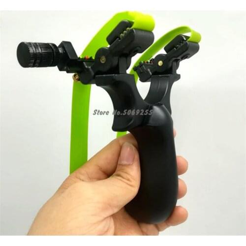 Dragon tongue resin slingshot hunting black slingshot with Led light and rubber band outdoor shooting sling shot