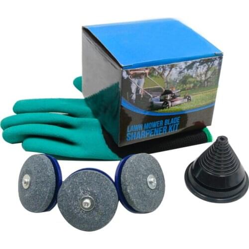 SATC Collective packing Lawn Mower Blade Balancers and Lawn Mower Blade Sharpener with garden mittens