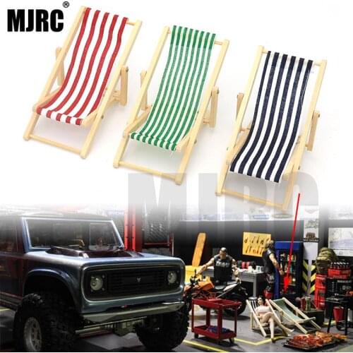1pcs Simulation Wood Fold Beach Chair For 1/10 RC Crawler Car TRX4 Defender Bronco RC4WD D90 D110 Axial Scx10 90046 RR10 TRX-4