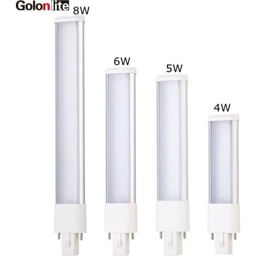 Golonlite led cfl 2 pin replacement lamp 9w CFL 3W 4W 7W 8W 5W PLS LED pin lights G23 2G7 GX23 2GX7 120V 230V 240V CE RoHS Ra80
