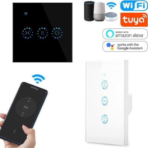 10A Tuya Smart WiFi Curtain Blind Switch EU US Roller Shutter Electric Motor 220V Waterproof Timer Work with Alexa Google Home