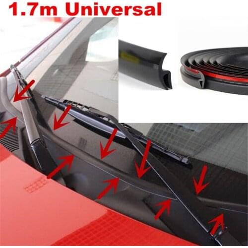 1.7m Car Wiper Front Windshield Panel Moulding Seal Strip Weatherstrip for Honda Audi Benz Buick Skoda Mazda Ford Toyota BMW X6
