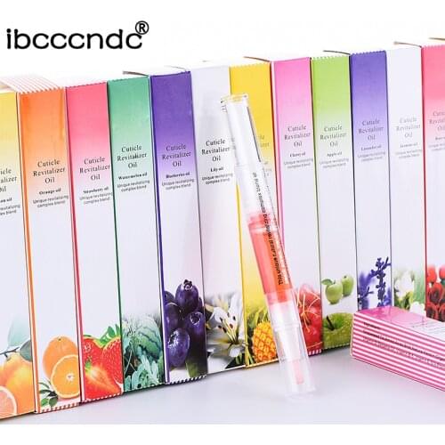 1 Piece Hot Cuticle Revitalizer Oil Fruits Nail Art Treatment Manicure Soften Pen Tool Nail Cuticle Oil Nail Care