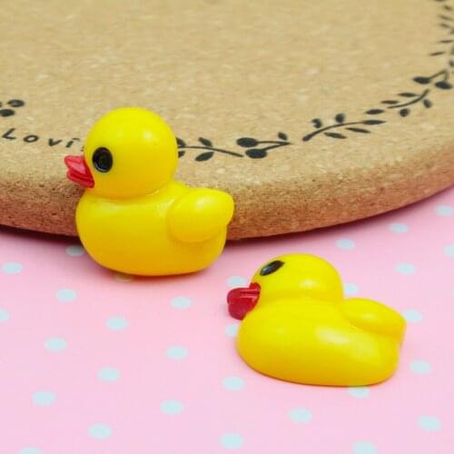 10pcs/lot flat back resin yellow duck 25*24mm for Scrapbooking Craft Cabochon For Hair Cellphone Decoration