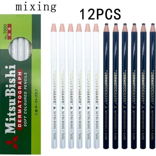 12pcs Eyebrow Pencil Microblading Eyebrow Makeup Accessories Positioning Black Dermograph Oil-Based UNI Tattoo Marker