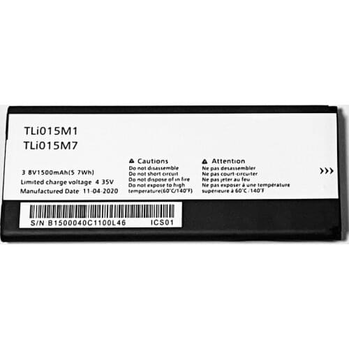 3.8V 1500mAh TLi015M1 For Alcatel One Touch Pixi 4 4.0 4034D 4034E 4034X 4034G 4034F 4034A 4034N 4034M TLi015M7 Battery