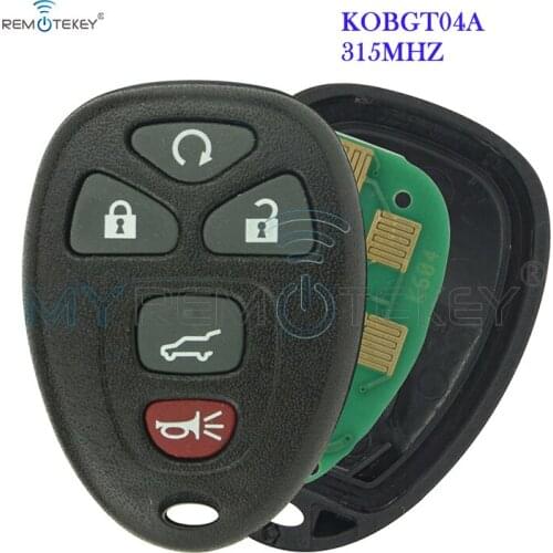 Remtekey KOBGT04A 5 Button car key 315mhz for Buick Cadillac Chevrolet GMC remote key fob