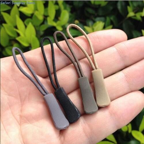 5pcs Plastic Zipper Pulls Cord Rope Ends Lock Zip Clip Buckle For Clothing Accessories Wholesale Random color