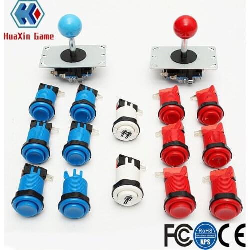Arcade DIY Set Kit Video Game Two Joystick Twelve Happ Push Buttons Two Start Button For PC and Raspberry Pi 1/2/3 with RetroPie