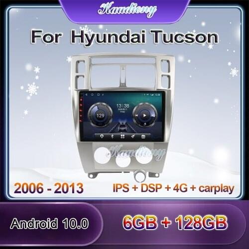 Kaudiony 10.1" Android 10.0 Car Radio Automotivo For Hyundai Tucson Car DVD Multimedia Player Auto GPS Navigation 4G 2006 - 2013