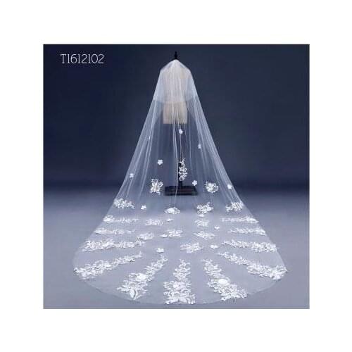 Free Shipping Real Photos 3M White/Ivory Tulle Wedding Veil long Bridal Veil Head Veil Wedding Accessories Hot Sell EE2102