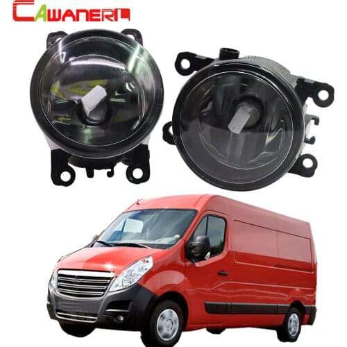 Cawanerl For Opel Movano 2000-2010 Car Accessories Front Fog Light Lampshade + H11 LED / Halogen Lamp DRL 12V