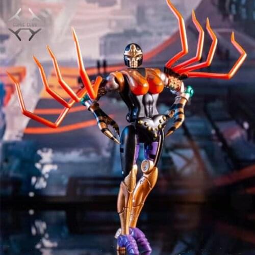 COMIC CLUB TE Action Figure robot small scale Blackarachnid Airachnid Poisonous Spider Beast war BW Deformation Transformation