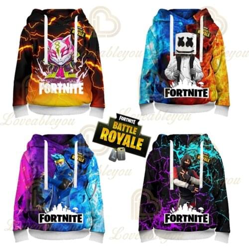 Fortnite Shoot Kids Hoodies Hero Battle Royale 3D Print Hoodie Sweatshirt Boys Girls Harajuku Cartoon Jacket Tops Teen Clothes