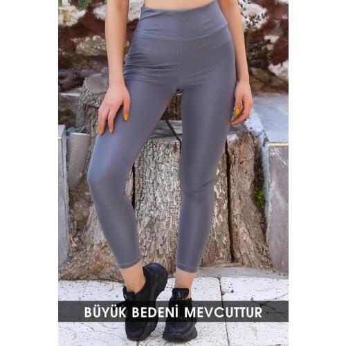 Large Size Leggings Gray-5004.1169