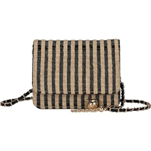 Fashion designer Boutique Shoulder Bags Retro small Women Totes Shopping Bag Female Leather straw Chain Handbag for Women