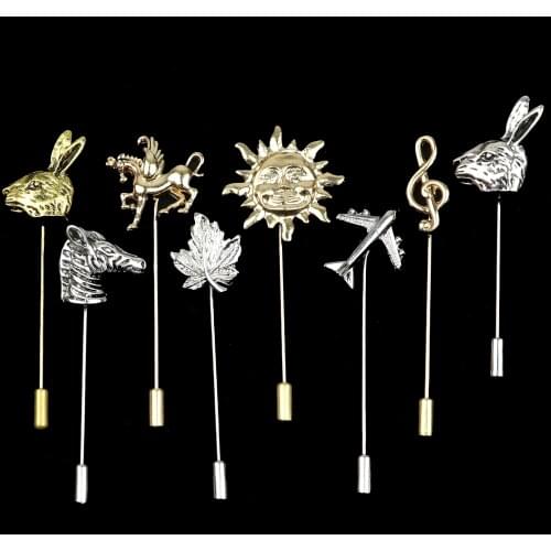 New Trend Mens Brooch Gold Zebra Rabbit Musical Note Leaf Animal Pin Suit Shawl Advanced Chic Accessory Casual Jewelry Gifts