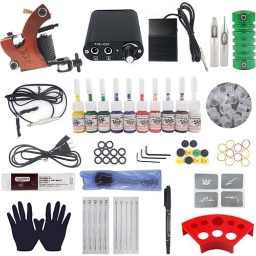 Tattoo Kit for Beginner Tattoo Machine Set Tattoo Equipment Tattoo Pigment Power Supply Tattoo Handle Grip