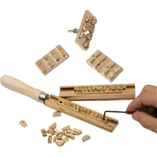 New Bronzing Machine Hot Stamping Machine Manual Embossing Machine Copper Mould with 7 Type Fonts