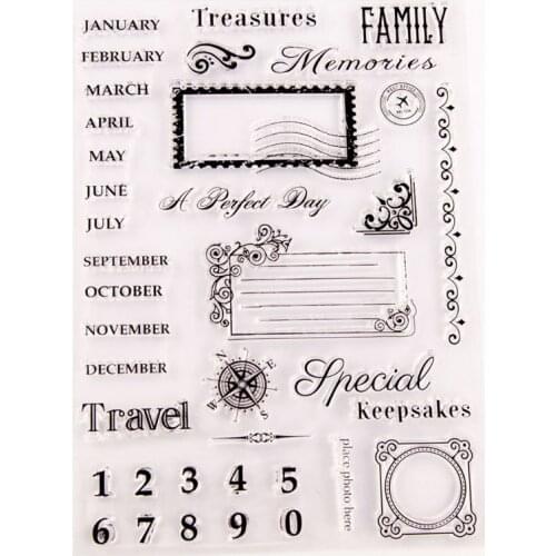 New Travel Compass Silicone Clear Seal Stamp DIY Scrapbooking Embossing Photo Album Decorative Paper
