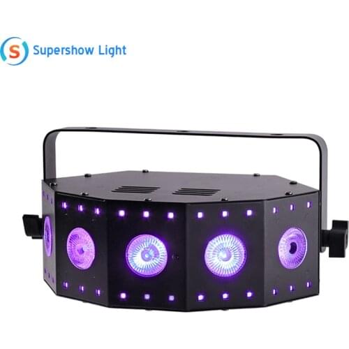 New Style Led 5*8W RGB+UV 4in1+30*0.2W SMD-RGB Stage Special Effect Light Machine for Parties Disco DJ