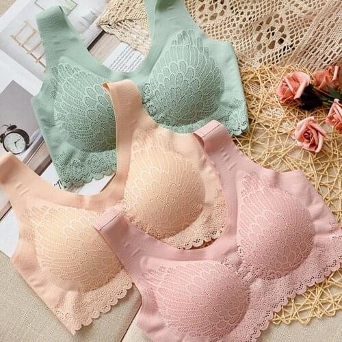 Plus Size Latex Seamless Bra Women Push Up Underwear Cooling Ice Silk Pad Female Intimate Fashion Comfort Bralette