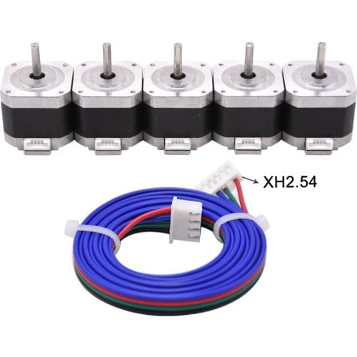 Nema 17 Stepper Motor 48mm 44Ncm Nema17 Motor 42BYGH 1.7A (17HS8401) Motor 4-lead with Wires for 3D Printer CNC XYZ