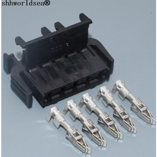 Shhworldsea 5 pin 2.8mm Auto Wire Connector plug Electrical Socket With Terminals For VW 893 971 635 893971635