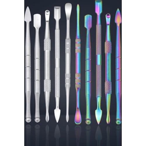 5 Pcs/set Steel Double-ended Cuticle Pusher Dead Skin Remover Manicure Cleaner Care Nails Art Tool All For Manicure Set