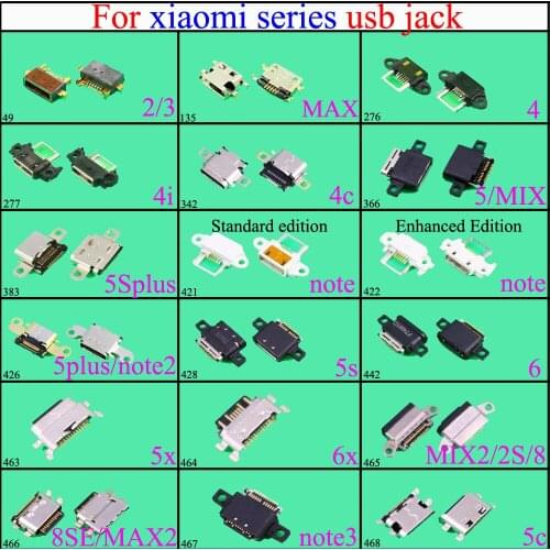 YuXi For Xiaomi 8SE MAX2 NOTE3 5C Micro USB Jack Power Charging Port Socket Connector Repair replacement Parts