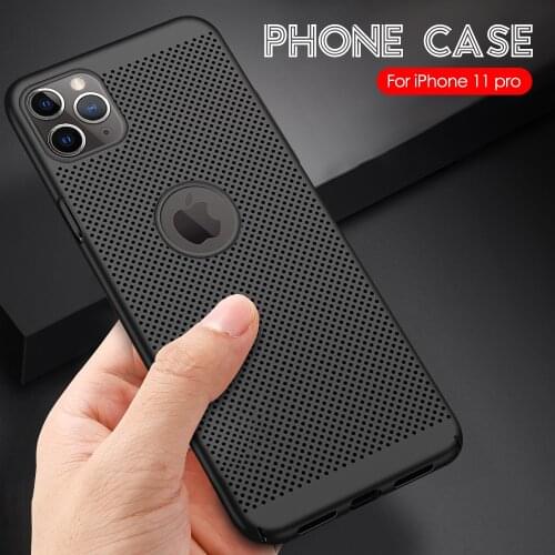 Hard PC Heat Dissipation Phone Case For iPhone 7 8 6 6S Plus 11 Pro Max Logo Case XR XS Max 12 Cover Coque Business Case Capa