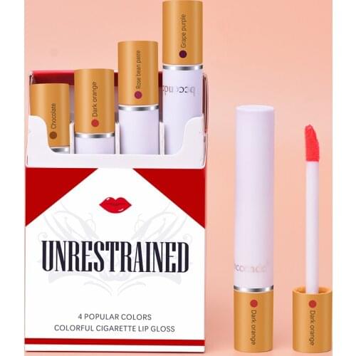 1 Set Velvet Matte Cigarette Lip Gloss Lipstick Sexy Red Lip Tint Lip Glaze Long Lasting Waterproof Maquillaje Batom Cosmetic