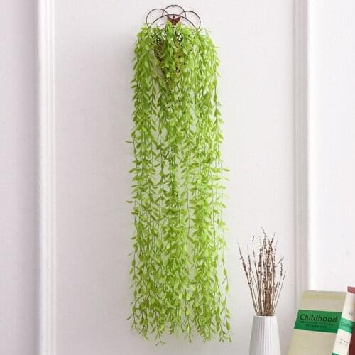 1PCS 100CM Wisteria Wedding Home Decor Artificial Ivy Leaf Garland Plants Vine Fake Foliage Flowers Creeper Green Ivy Wreath