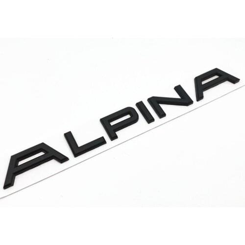 1pcs 3D Metal Labeling Letters Sticker Silver Black Red For ALPINA Car Styling Side Rear Trunk Words Badge Decals Accessories