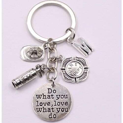 1pcs Firefighter Keychain Fire Department Keyring Fighter Jewelry Fireman Gift Fireman Wife Gift Lady Firefighter