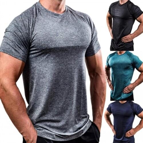 2021 Quick Dry Workout Running T-shirts Compression Fitness Tops Breathable Gyms T-shirts men Clothing Jogger Male Sports Shirts