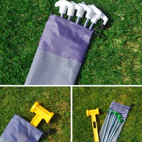 30/39/49cm Outdoor Camping Tent Canopy Pole Wind Rope Tent Pegs Nail Storage Bag Accessories for Travel Hiking